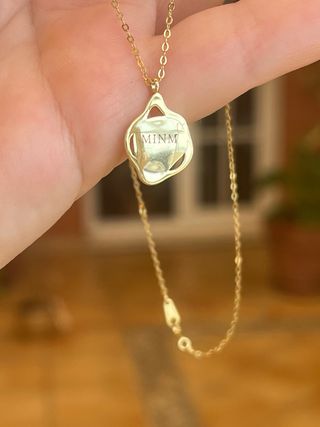 Colgante moneda antigua plata baño oro