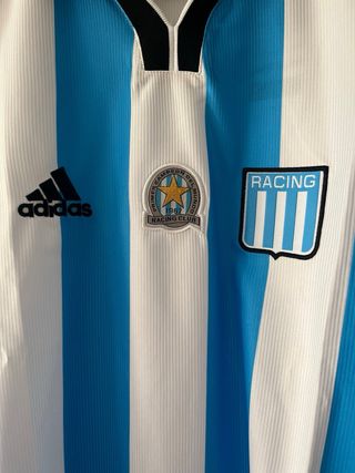 Camiseta Racing Club Azul/Blanca