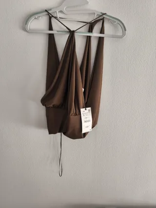 Top Zara Marrón Talla S