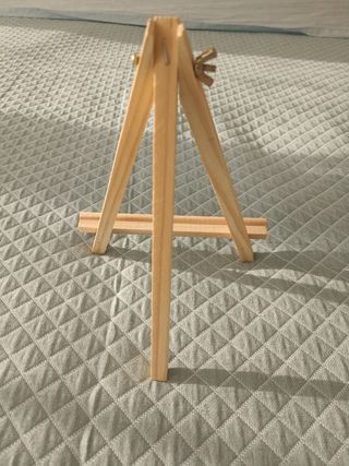 Piccolo cavalletto porta tela in legno