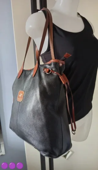 Borsa Pelle Beverly Hills Polo Club Nera