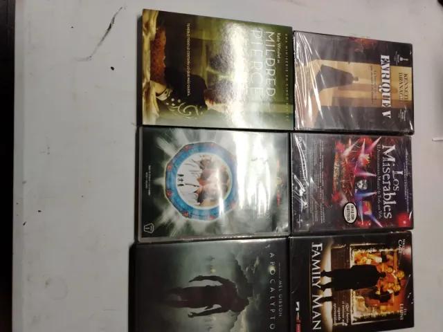 6 DVDs: Mildred Pierce, Enrique V, Los Miserables