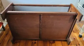 Mesa Centro Madera y Cristal