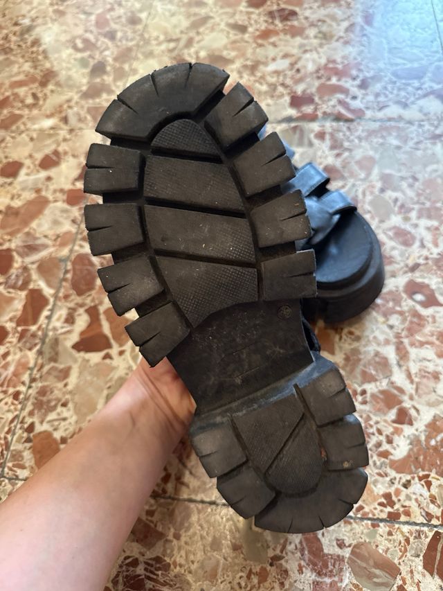 Sandalias Mjus Negras Plataforma