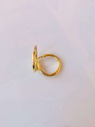 Aros finos plata chapado oro