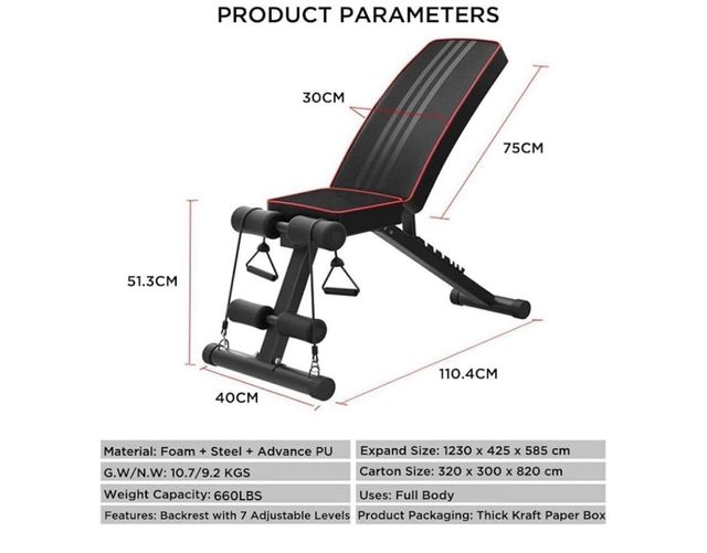 Banco de ejercicios YOLEO ajustable / F021