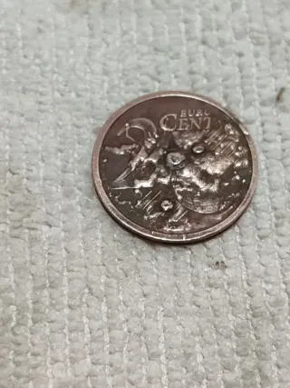 Moneta 2 cent euro rara errore coniazione