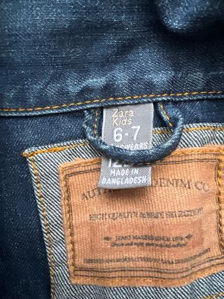 Chaqueta vaquera niño Zara T.6/7