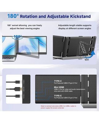 Monitor externo portátil 14” - FullHD 1080p USB-C