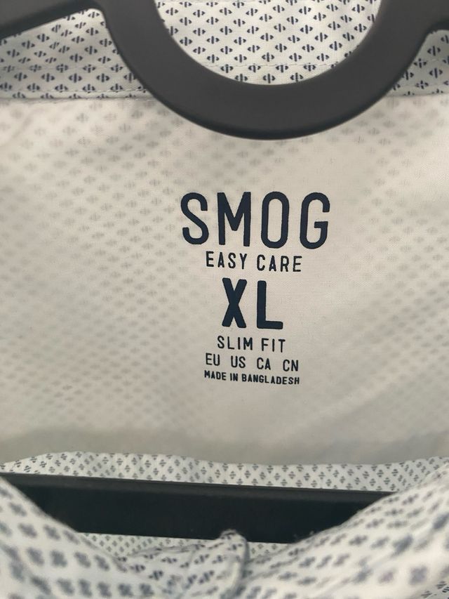 Camisa SMOG azul con microestampado