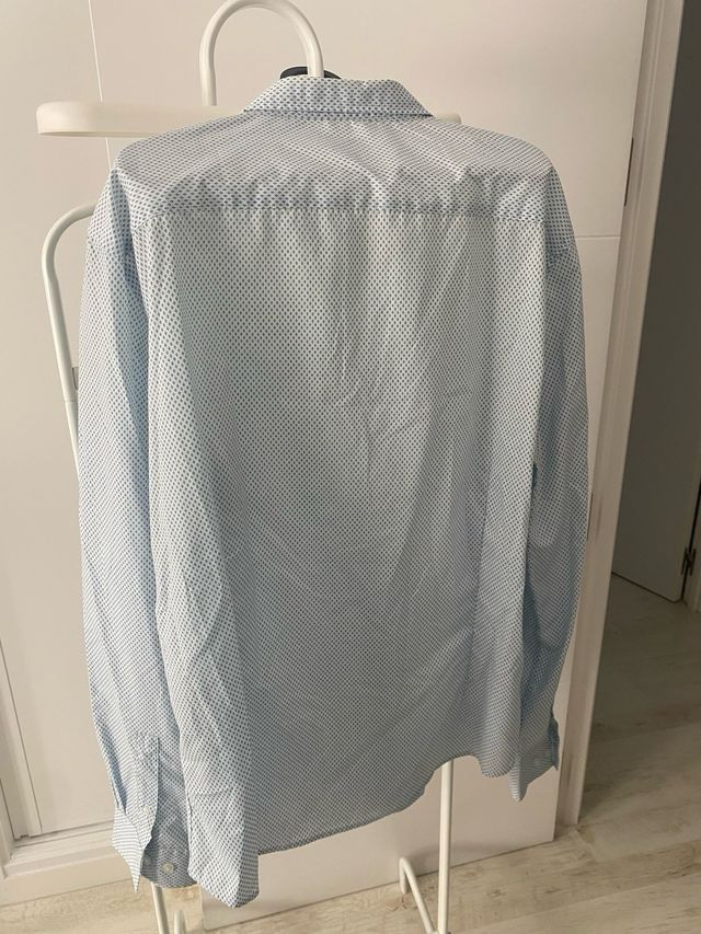 Camisa SMOG azul con microestampado