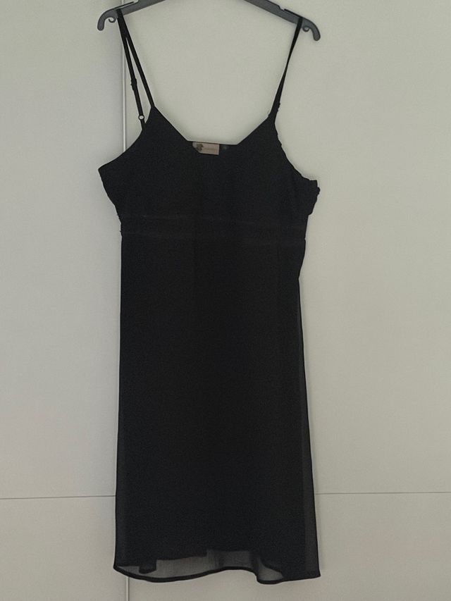 Vestido negro fiesta tirantes