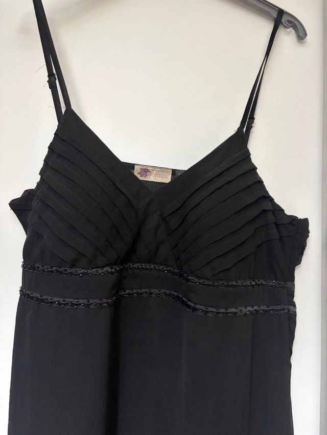 Vestido negro fiesta tirantes