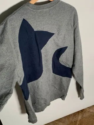 Sudadera Adidas vintage, jersey retro Y2K gris
