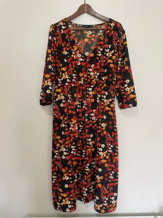 Vestido midi estampado floral