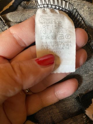 Pantaloni a fantasia zebra beige e neri