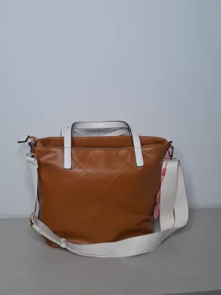 Bolso Noco Marrón y Blanco