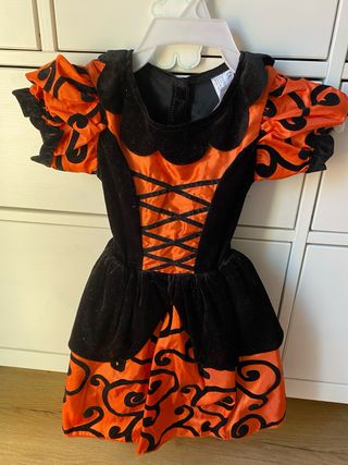 Disfraz Halloween Niña Naranja y Negro
