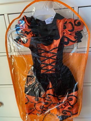 Disfraz Halloween Niña Naranja y Negro