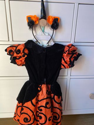 Disfraz Halloween Niña Naranja y Negro