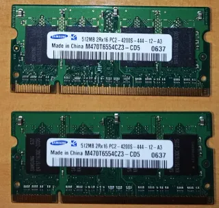 2x Módulos Memoria RAM Samsung 512MB