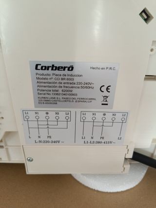 Placa de inducción Corberó