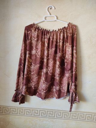 Blusa mujer paisley marrón