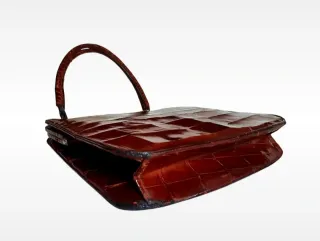 Bolso Vintage Cocodrilo Marrón 50s 60s