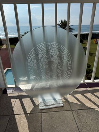 Cristal Versace Redondo. 80 cm de diámetro.