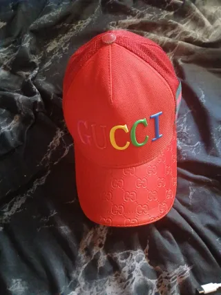 Gorra Gucci Roja Multicolor