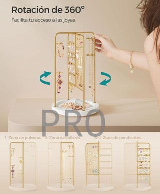  Soporte para joyas con 4 zonas - Songmics