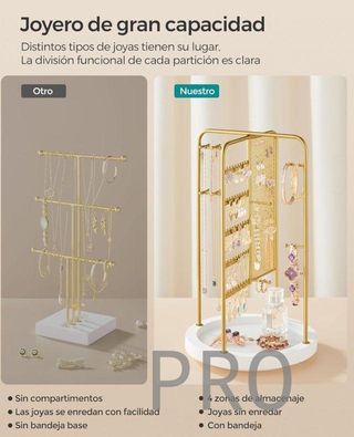  Soporte para joyas con 4 zonas - Songmics
