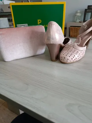 Zapatos Tacon( talla 41) y Bolso Fiesta 