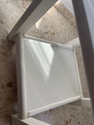 Mesa auxiliar cristal y madera