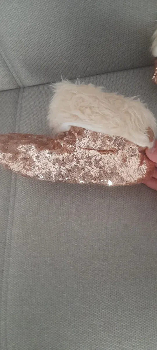 Pantofole Primadonna oro/rosa paillettes