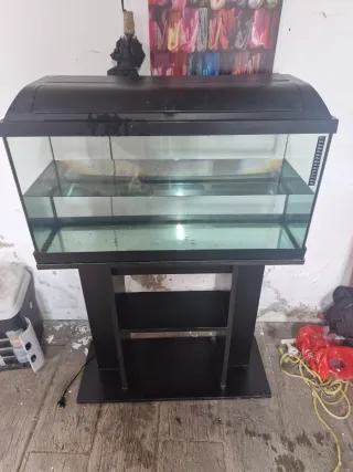Pecera 100 Litros con Mueble Negro