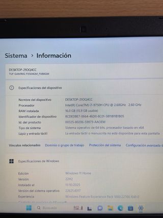 Asus TUF Gaming FX504 i7 / 16Gb / 512Gb / 6Gb