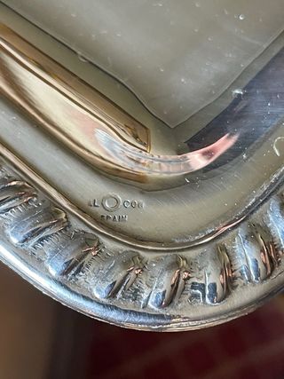 Juego café alpaca plateado con sello 4L CON Spain