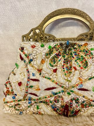 Bolso Vintage Pedrería Multicolor