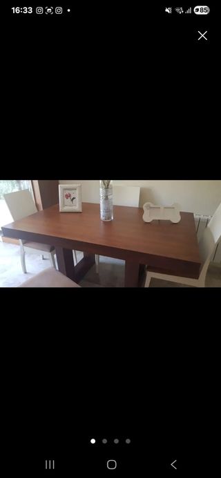 Mesa comedor extensible madera alta calidad
