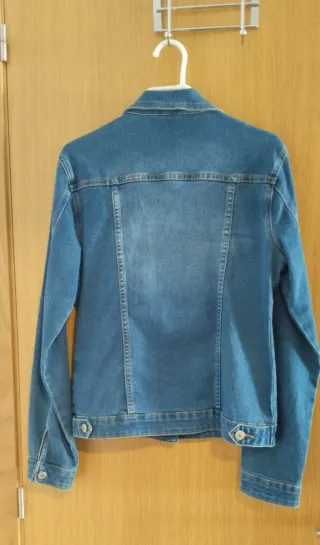 Chaqueta vaquera mujer con perlas talla M