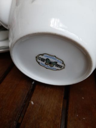 Juego de café San Claudio porcelana flores