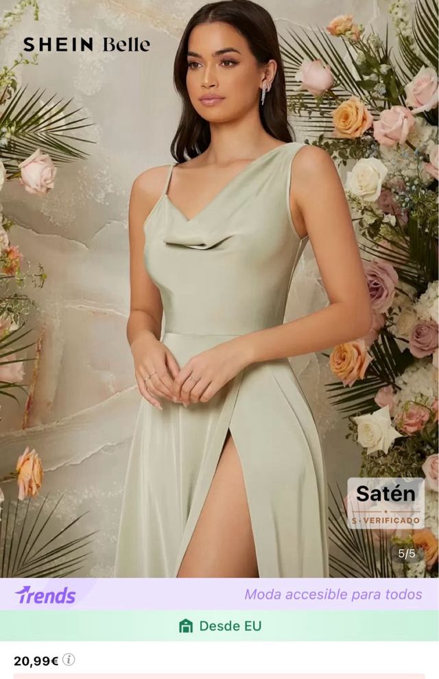 Vestido Shein verde claro