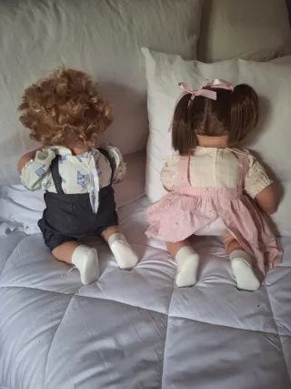 Coppia Bambole Piangenti Made in Spain H.55cm