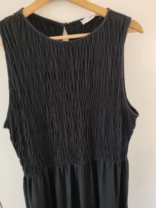 Vestido largo negro Mango