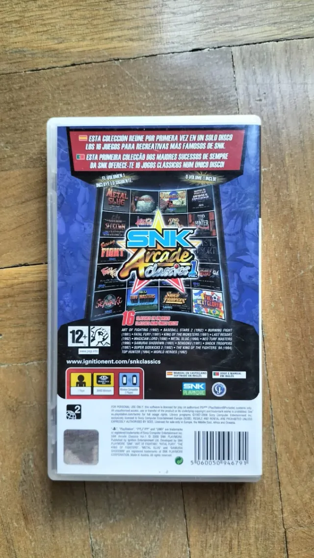 PSP SNK Arcade Classics Vol. 1