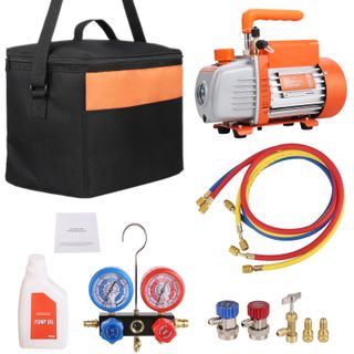 Bomba de vacío 3.5CFM 150W + Kit Manómetros Aire
