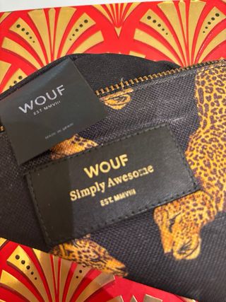 Bolso/cartera cremallera Wouf Leopardo Negro 