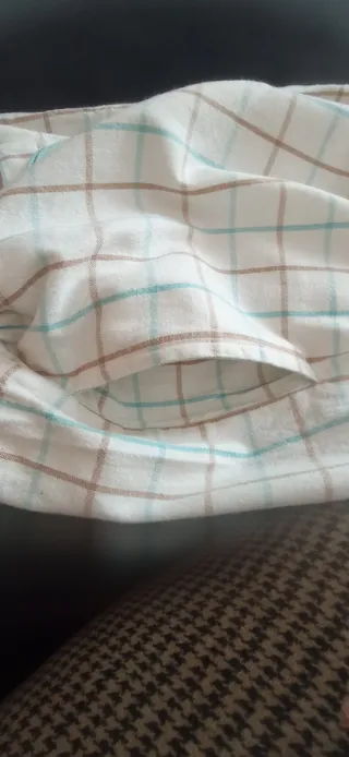 Pijama beige oso y cuadros