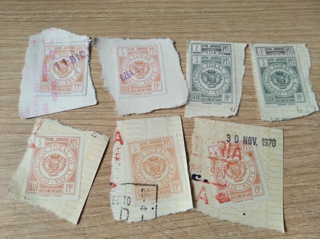 Lote 9 Sellos Diputación Foral de Álava. Locales